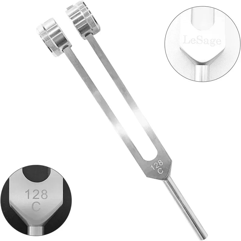 128Hz Tuning Fork Set Weighted Bio-Acoustic Tuning Fork for Reliever Pressure