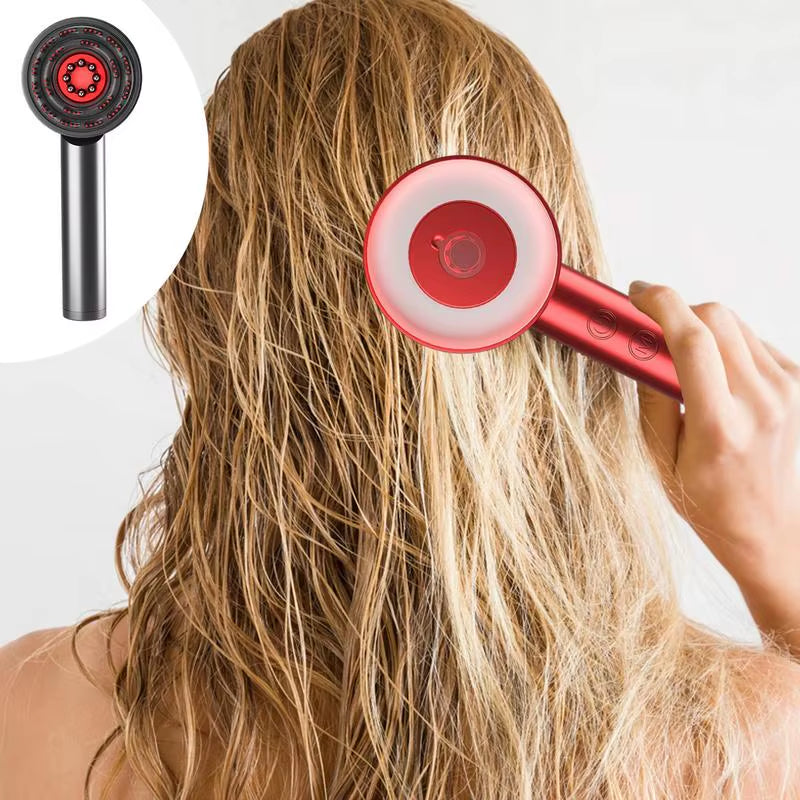 Electric Hair Oil Applicator and Vibrating Scalp Massager with Three Light Settings
