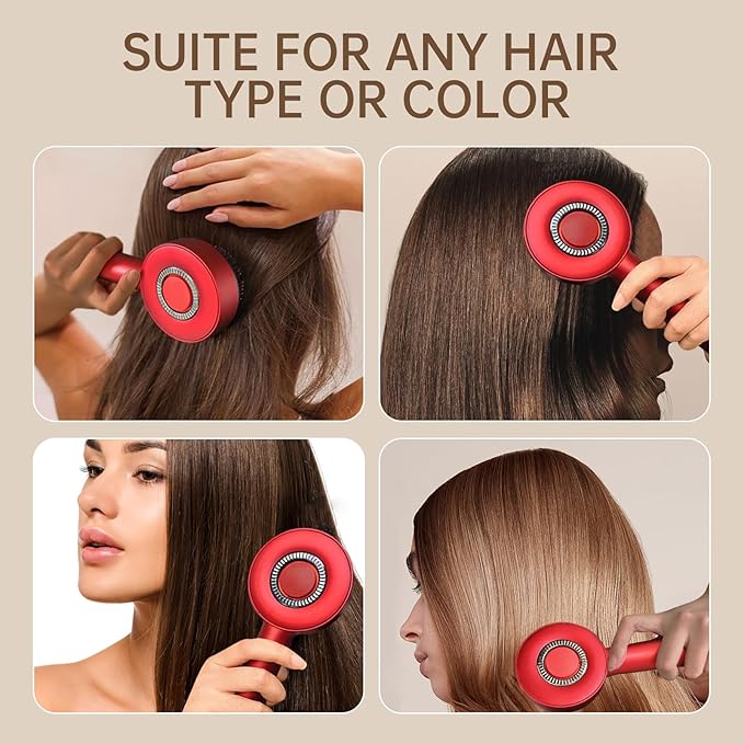 Electric Hair Oil Applicator and Vibrating Scalp Massager with Three Light Settings