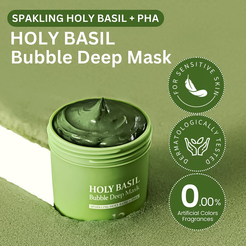 Holy Basil Deep Bubble Mask  Detox, Deep Clean,
