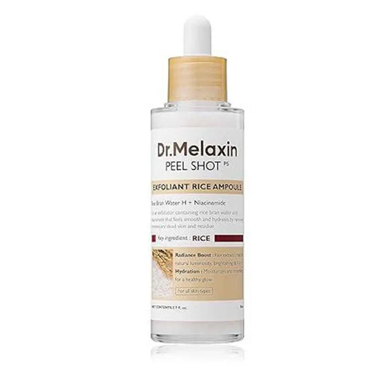 Korean Dr. Melaxin Peel Shot White and Black Rice Exfoliating Essence Moisturizing Gentle Exfoliation Soften Serum Skin Care