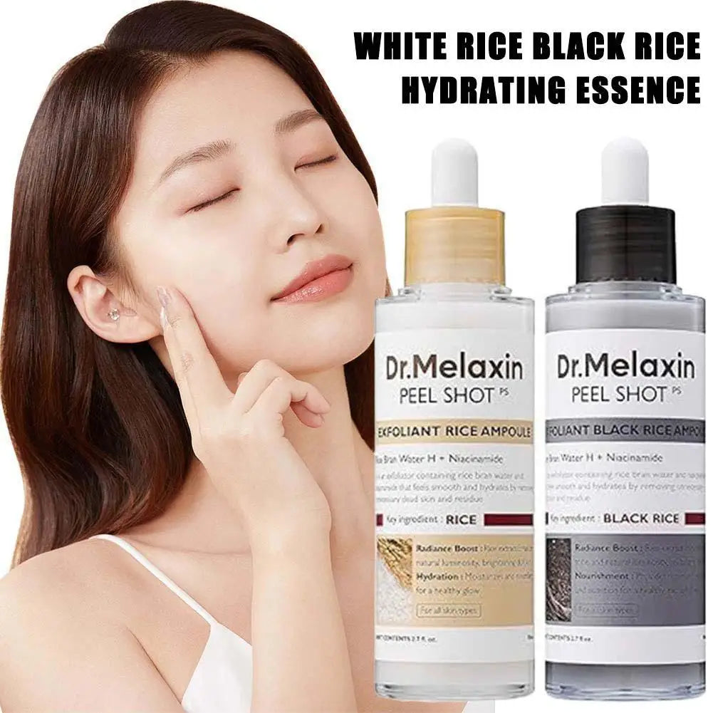 Korean Dr. Melaxin Peel Shot White and Black Rice Exfoliating Essence Moisturizing Gentle Exfoliation Soften Serum Skin Care